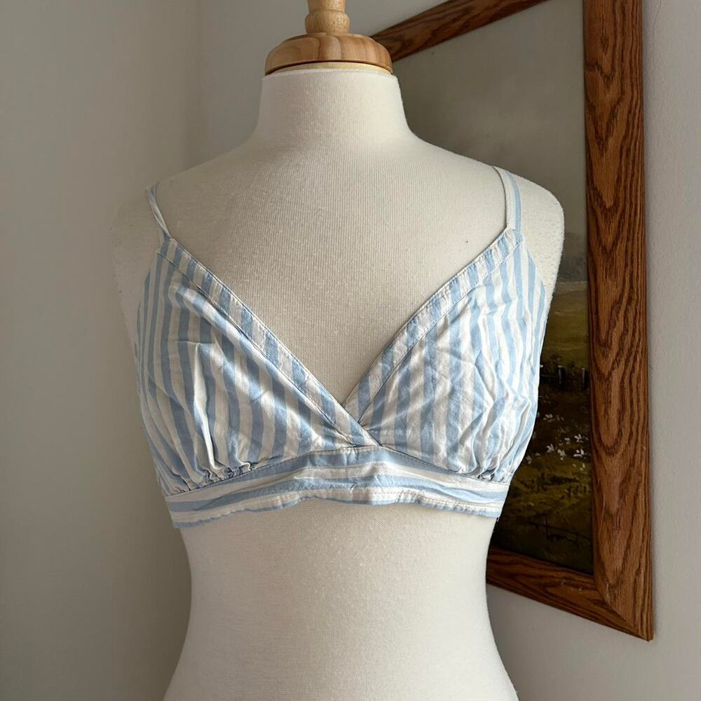 Old navy blue white cotton bralette